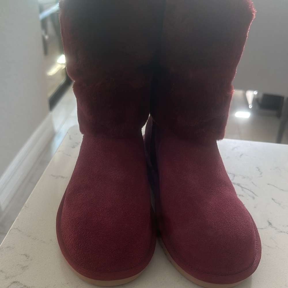 UGG Burgundy Suede Boots